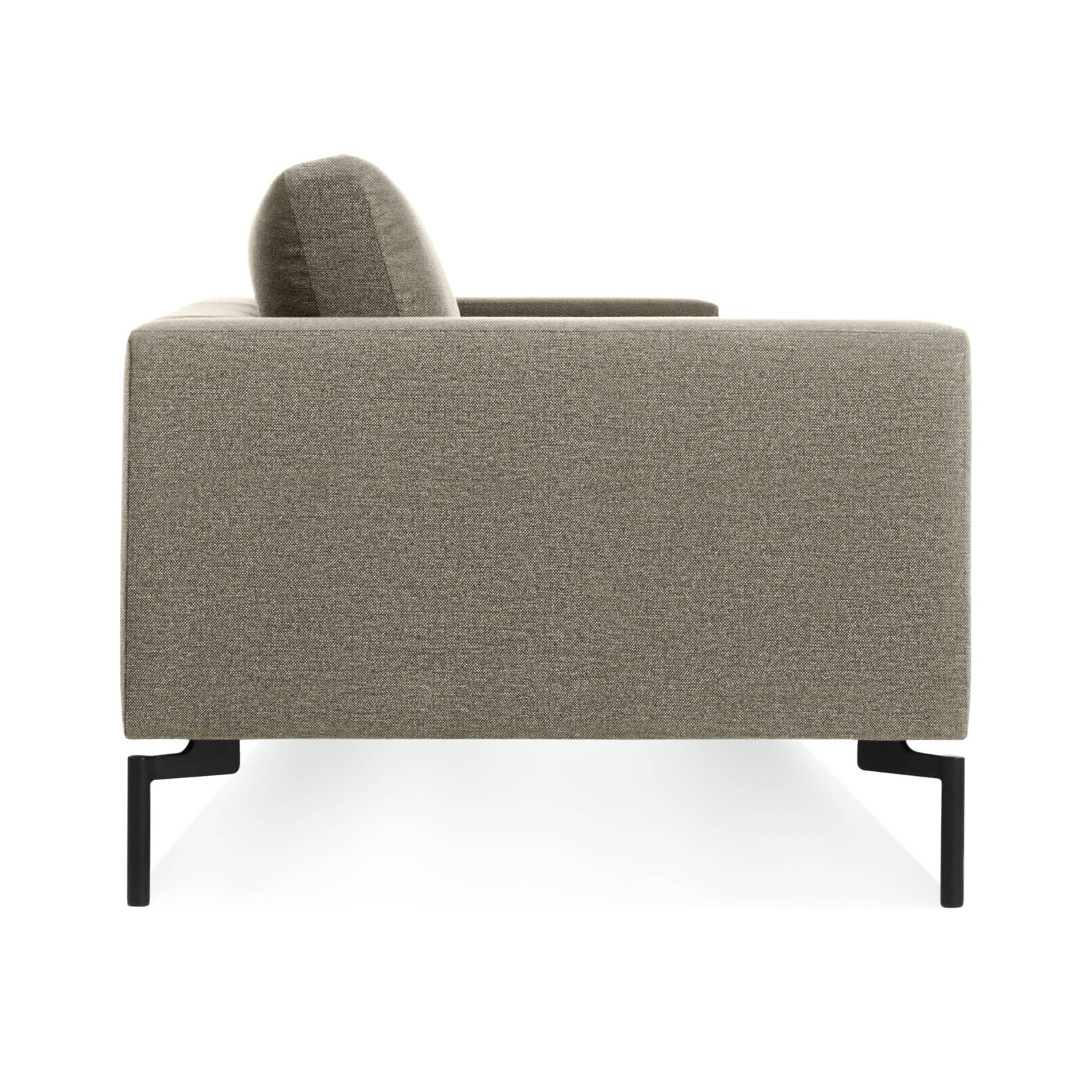 New Standard Upholstered Sofa, Black, 32" H x 104" W x 35" D, Sanford Black Crossweave