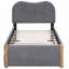 Lit plateforme tapissier avec pieds de support en bois et lit gigogne simple-927803301-927803300