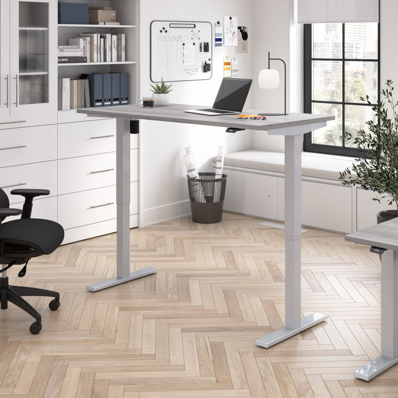 Move 40 Series Adjustable Standing Desk, Platinum Gray, 60" W X 30" D