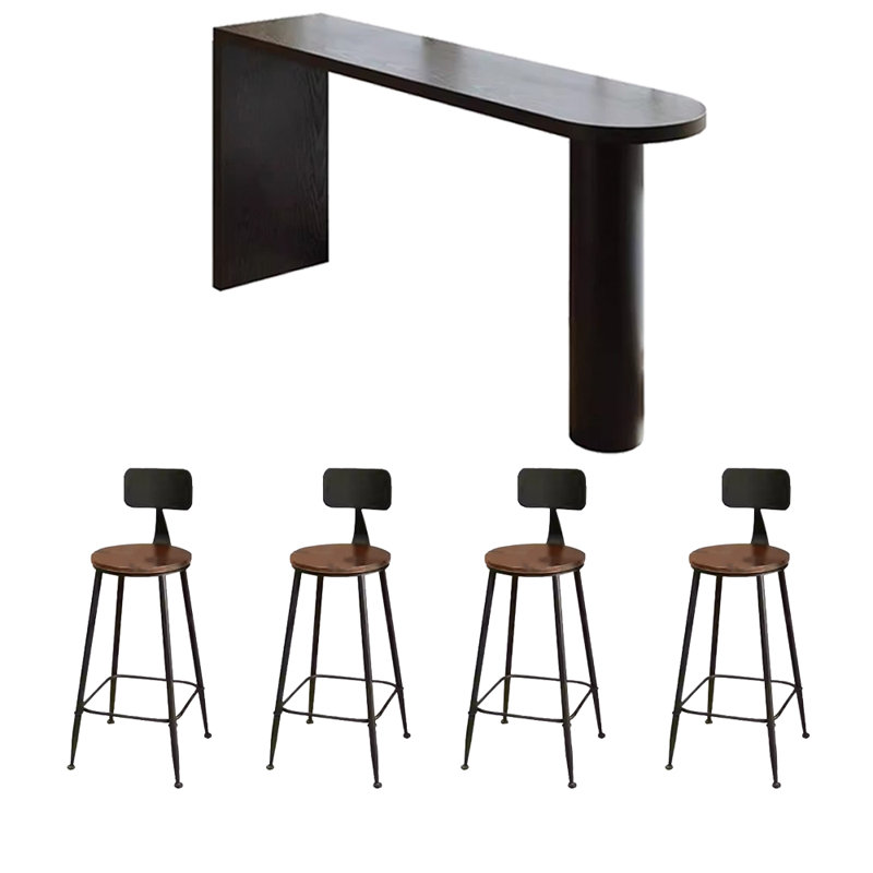 Small high bar table and chair, 41.3"H x 70.8"L x 17.7"W