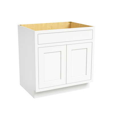CASAINC Ready-to-Assemble W33"x H34.5"x D25" Kitchen Sink Base Cabinet with False Drawer