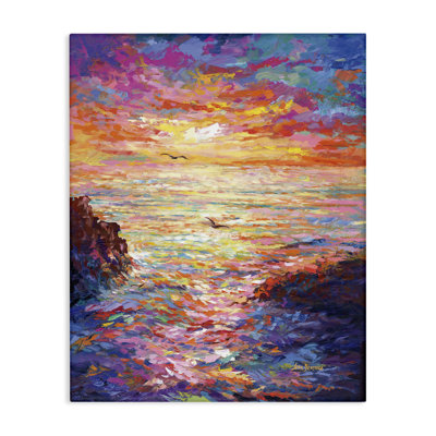 «Vibrant Abstract Ocean Sunset» par Leon Devenice