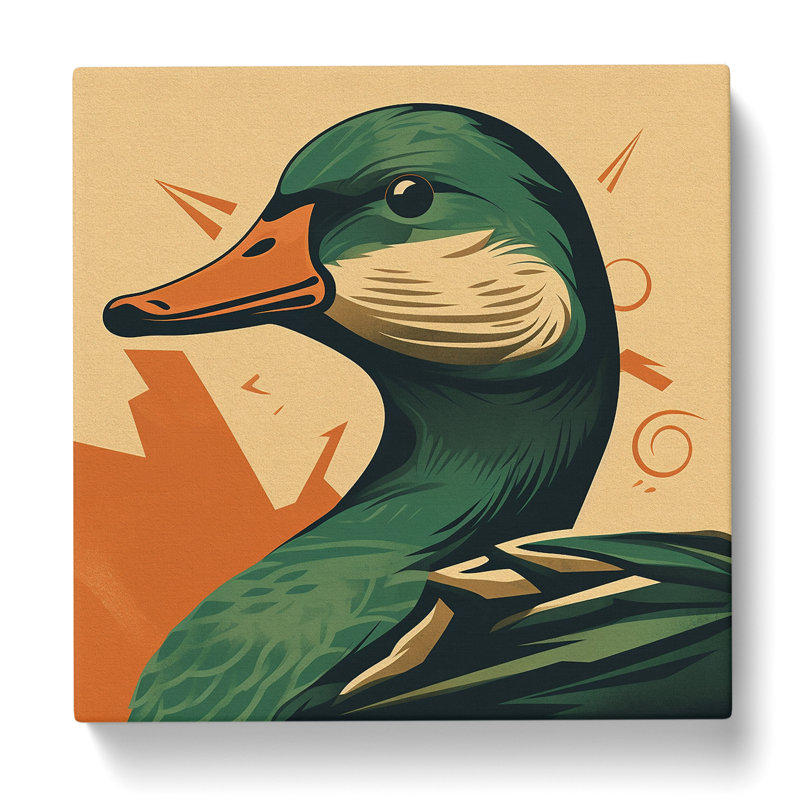 Duck Soviet No.1 - Wrapped Canvas, 35cm H x 35cm W x 3cm D