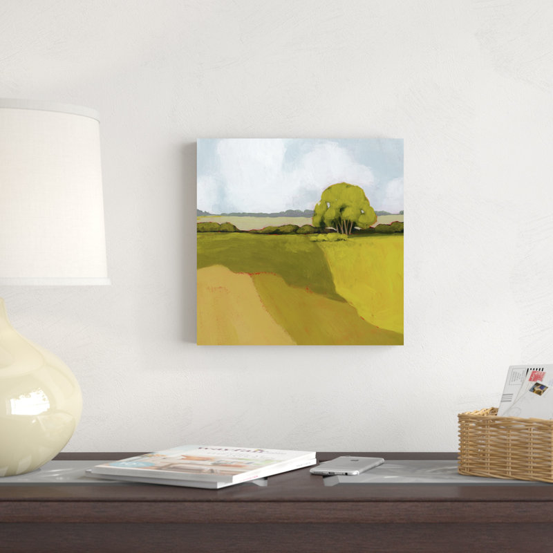 «Sunkissed Solitude II», peinture sur toile, H 12 po x l 12 po