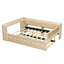 Lit double tapissier beige avec rangement intégré et charge, lit gigogne pour les invités occasionnels, plateforme de chargement, lit gigogne confortable