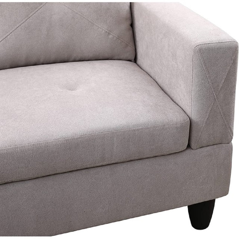 Eolia 97"Right Hand Facing Sofa & Chaise, Light Gray  