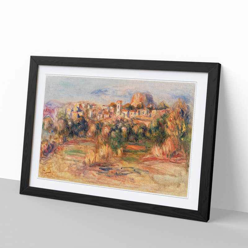 La Gaude by Pierre-Auguste Renoir - Picture Frame Painting, 48cm H x 65cm W x 2cm D, Black Framed