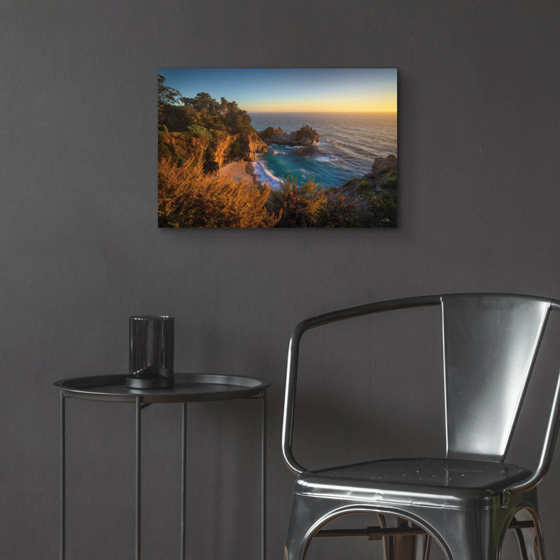  «Mcway Falls At Sunset» par Martin Podt, art mural en verre acrylique, 24 po x 16 po, H 16 po x l 24 po
