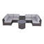 Ensemble de conversation pour 4 personnes avec coussins Biles Wicker