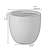 Acushnet 17.5" Dia Gray Round Planter, Outdoor Pot with Drainage Hole-1398424968-1398424974