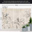 Murale botanique pelez et collez - Croquis de la nature-1639025071