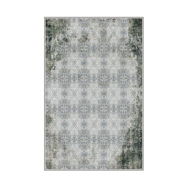 Tapis d'entrée de qualité supérieure (3,3 x 6,6 pi), 100% polyester, hauteur des poils de 0,4 po | Pois antibactérien antidérapant en PVC | Lavable à la machine, impression numérique 3D | Idéal pour le salon, la chambre à coucher et le vestibule