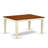 7 Piece Dining Set Consist of a Rectangle Dining Room Table with Butterfly Leaf and 6 Kitchen Chairs, Buttermilk & Cherry-32060873-49665392
