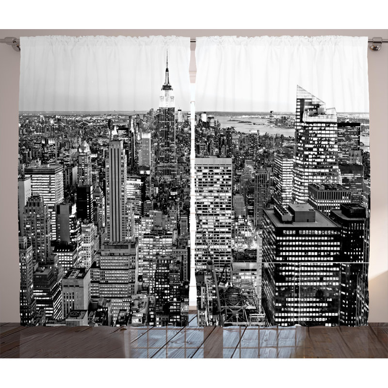 Semi Sheer Curtain Pair, 54" W x 108" L