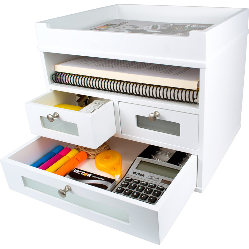 Organisateur de bureau Jolie, Blanc pur