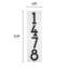 Floating Stand-Off 4-Number Vertical Sign, White /W/ Black Modern Font Numbers-610161374