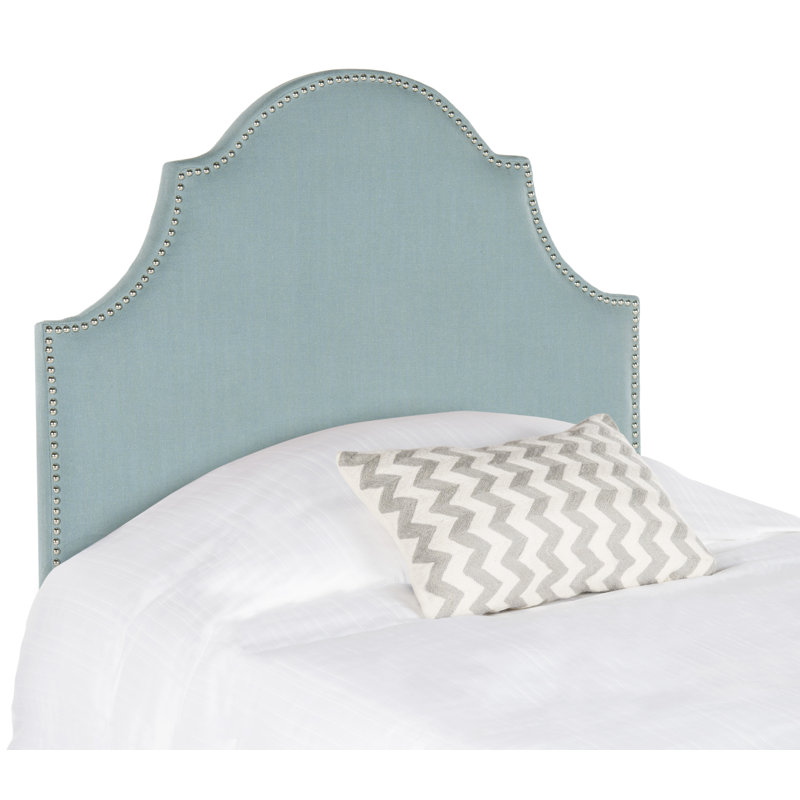 Caswell Upholstered Headboard, Sky Blue, Twin, Polyester