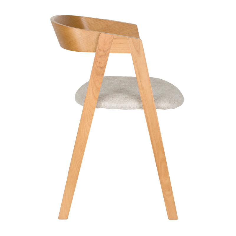 Dining Chair Upholstered Arm Chair, Natural