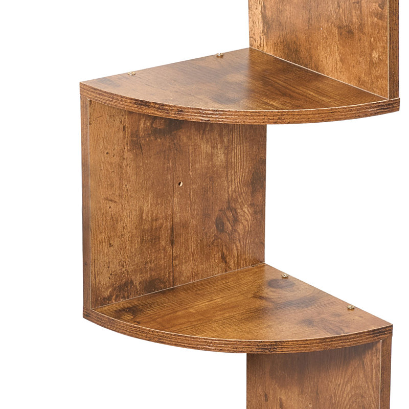 5-Tier Wall-mounted Floating Corner Shelf