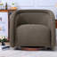 Chaise d'appoint moderne brun bouclé, base en bois massif, confort à la maison