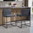 24" Upholstered Counter Stool With Footrest-622833422