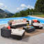 Jossif 5 - Person Patio Conversation Set with Cushions-736772280