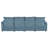 U-Shaped Chenille Sectional Sofa with Adjustable Armrest Pillows