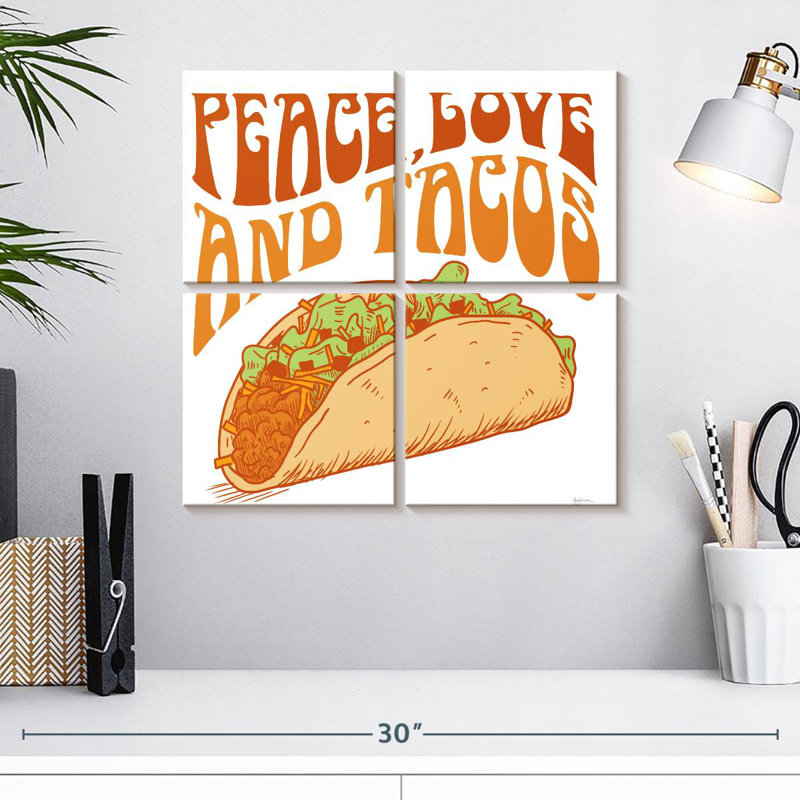 Ketti Peace Love And Tacos, H 18 po x l 18 po