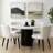 Charletta Round Faux Marble Top Dining Table