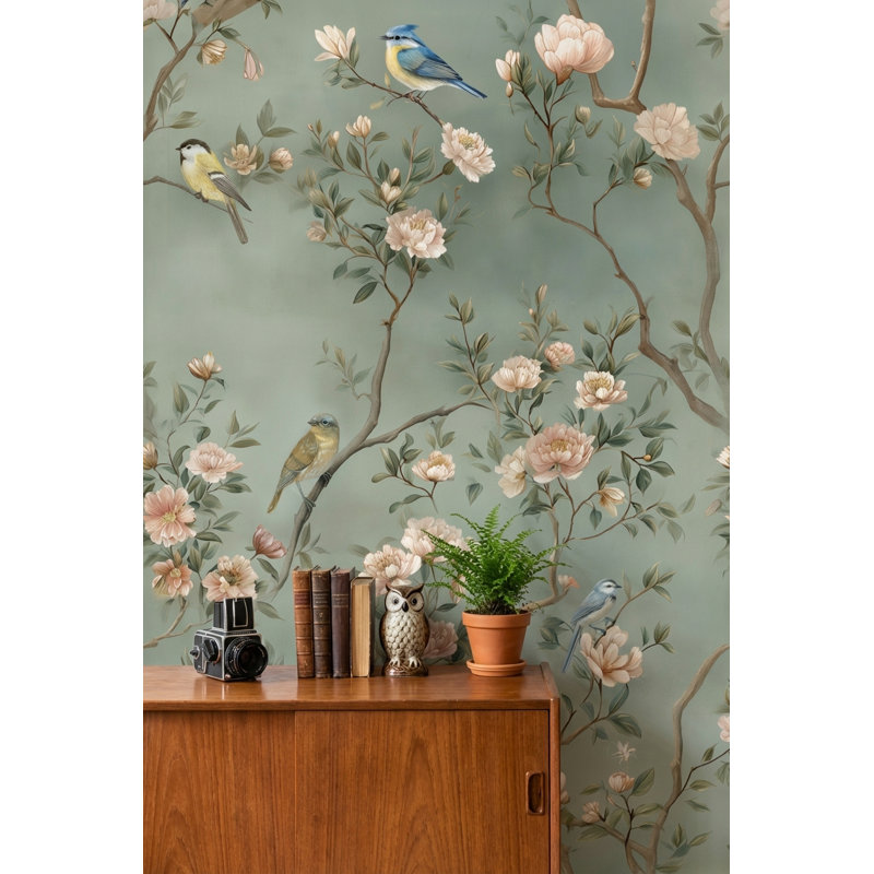 Double rouleau de papier peint mural classique amovible Mute