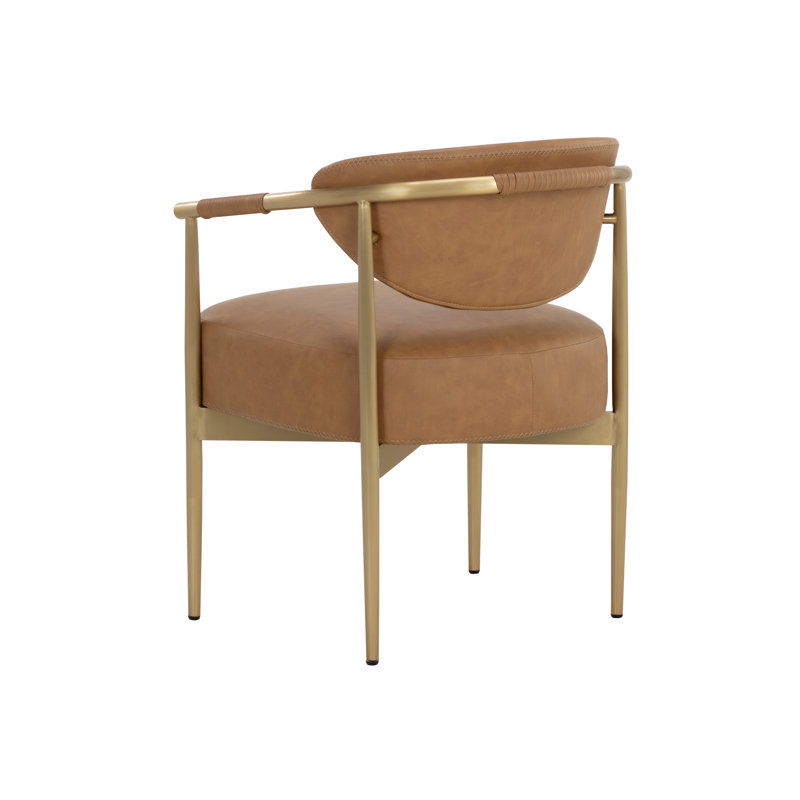Fedoro Upholstered Arm Chair, Brown