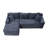 106.3 Inch Cloud Modular Sectional Sofa With L-Shape Chaise, Modern Minimalist Upholstered Couch For Living Room And Bedroom, Deep Seat Corner Couch, No Assembly Required-797377705-797377707