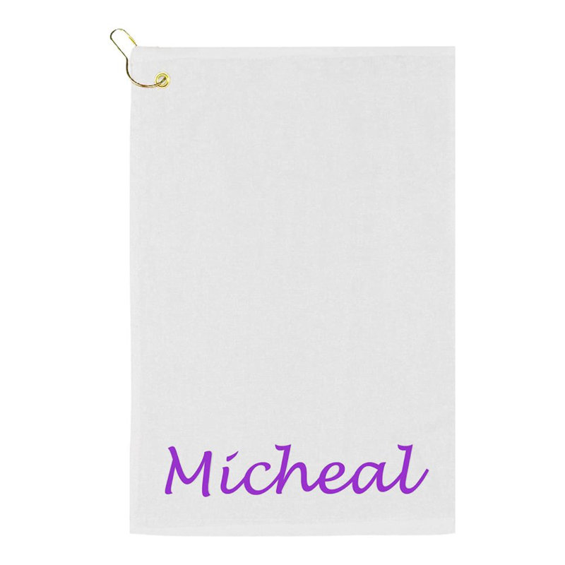 Cotton Embroidered Golf Towels Kitchen Towel, Silver Gray, Yes