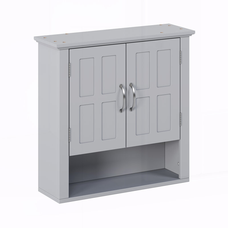 Armoire murale multifonctionnelle avec tablettes réglables, Gray