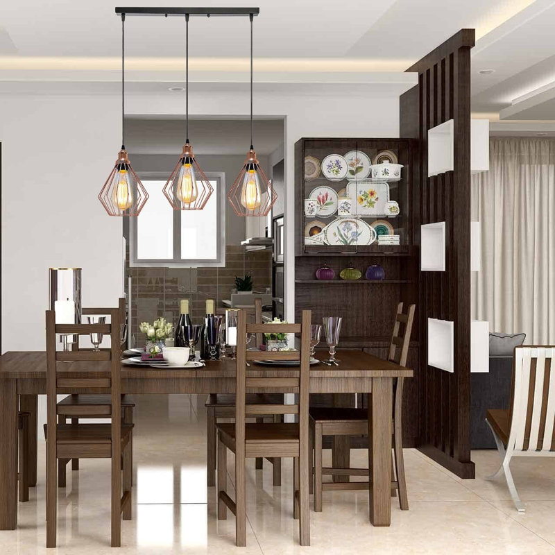 Kacie 3 - Light Kitchen Island Pendant, No