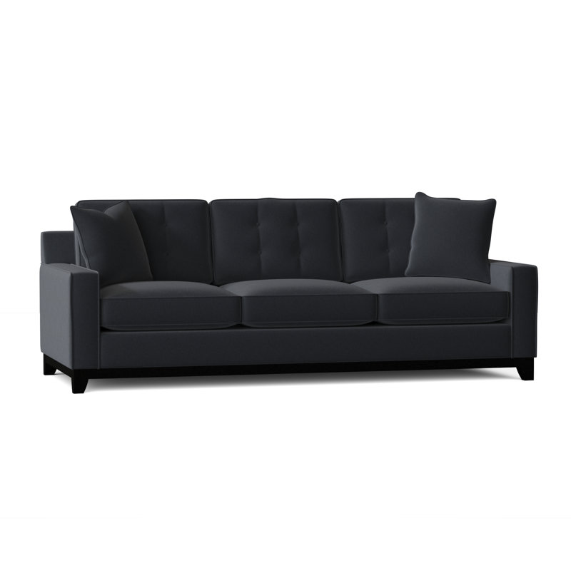 Carollton Upholstered 93'' Sofa, Heavenly Naval Chenille