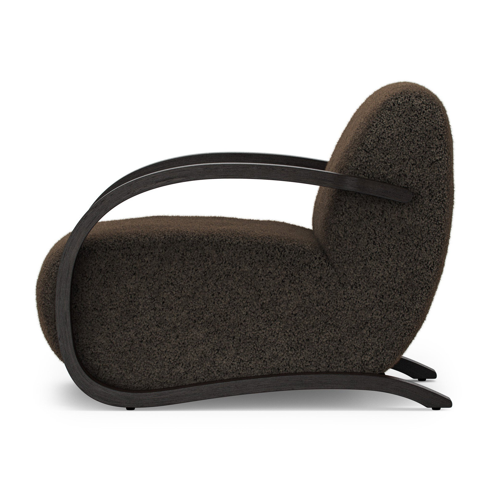 Genuine Leather Armchair, Cocoa Shearling