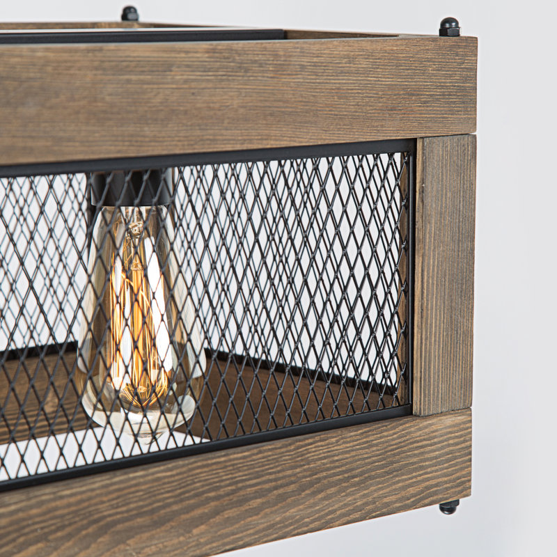 Aziz 3-Light Kitchen Island Brown Pendant Light