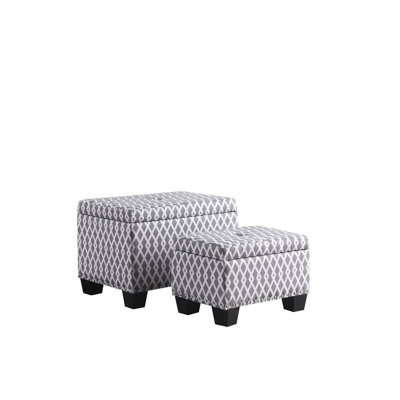 Multi-functional Storage Ottoman Wood Modern Living Room Essential