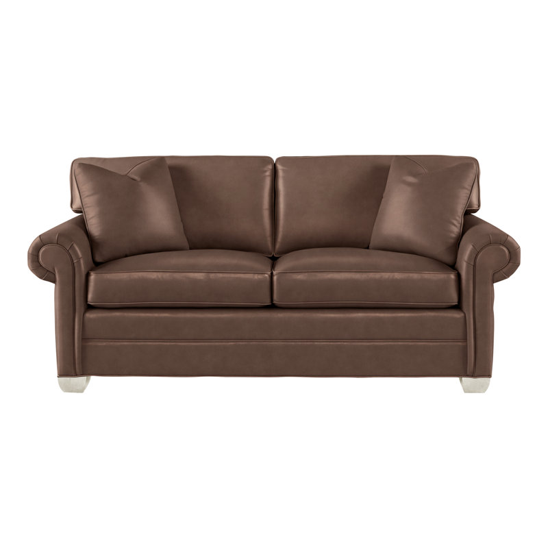 Main 77" Street Mid Sleep Sofa, Regent Mink Genuine Leather, Navajo