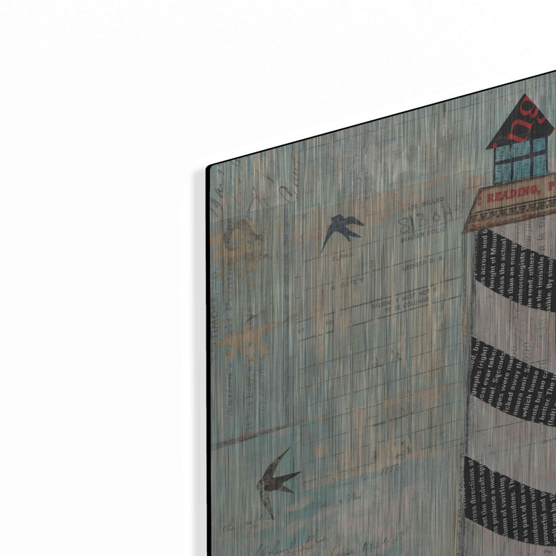 «Coastal Lighthouse II» par Courtney Prahl, art mural en métal, 16 po x 24 po