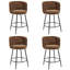 Upholstered Chenille Bar Stool with Iron Frame-1264436790-1264436791