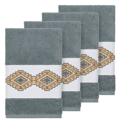 Ensemble de serviettes de bain en coton turc 4 pièces Gianna