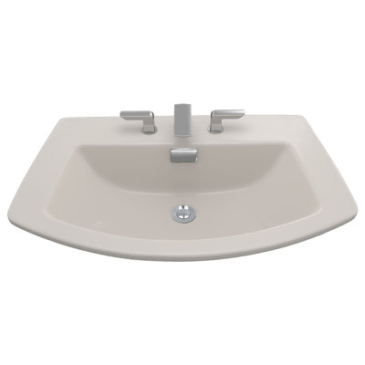 Lavabo de salle de bain encastré en porcelaine vitreuse avec trop-plein Soirée®