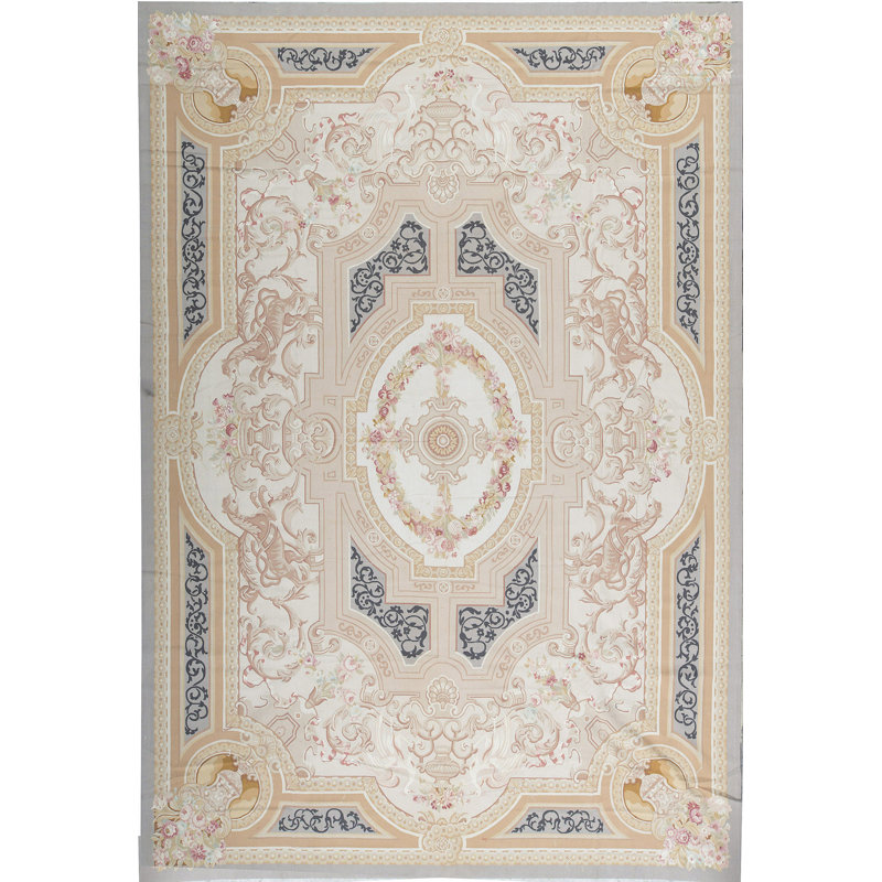Aubusson Flatweave Wool Oriental Area Rug