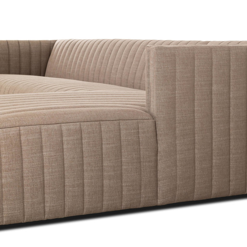 Augustine 2 PC Sectional W/ RAF Chaise-124"-Crypton Nomad Taupe, Right Hand Facing, 26.5" H x 126" W x 64" D