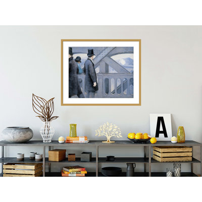 On the Pont de l'Europe by Gustave Caillebotte - Framed Giclee Print