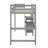 Twin Size Wooden Loft Bed With Shelves, Desk And Writing Board-388965013-388965014