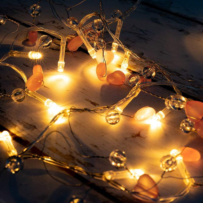Guirlande lumineuse de 20 ampoules DEL à piles et à coeurs Coopertown