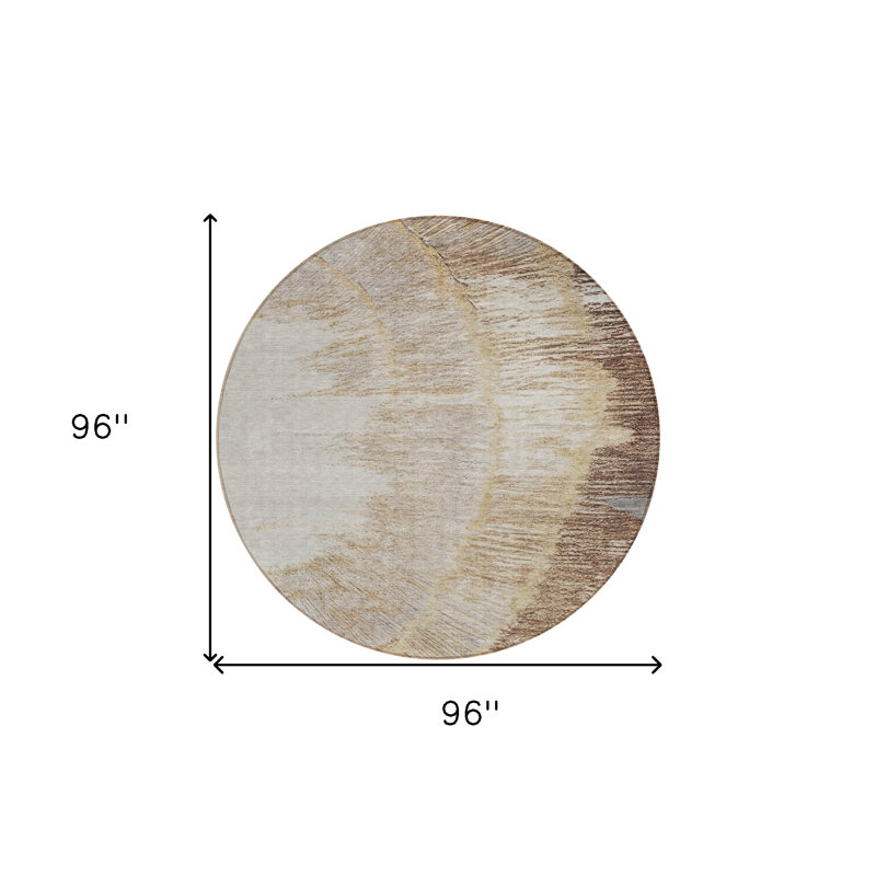 Tapis beige rond 8 po